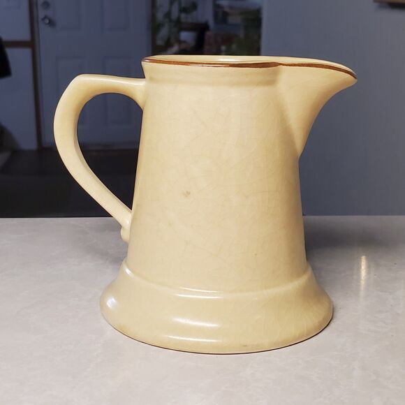Pfaltzgraff Village Creamer #6-24 Brown Design on Cream Stoneware USA Made - Picture 2 of 13